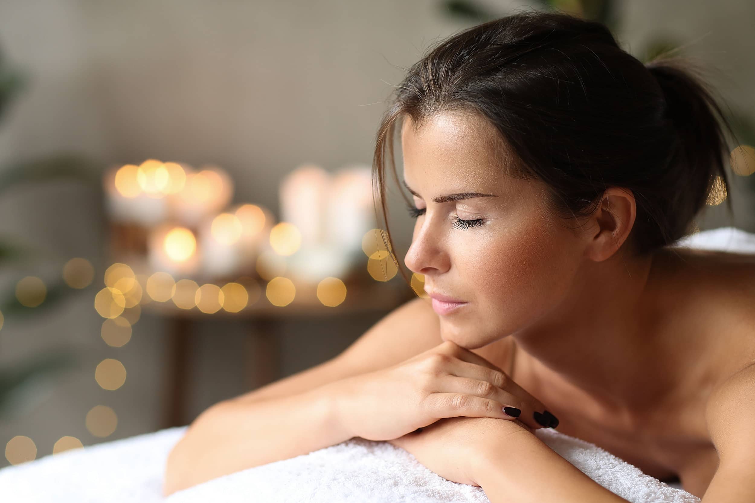 woman receiving thai massage